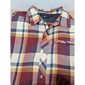 Ex Officio Men's 3XL Long Sleeve Button Down Shirt Flannel Plaid Red Big & Tall